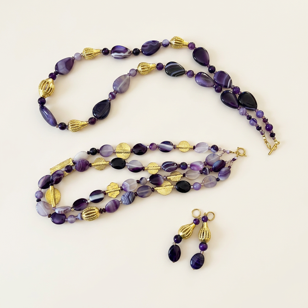Parure Améthyste Violette